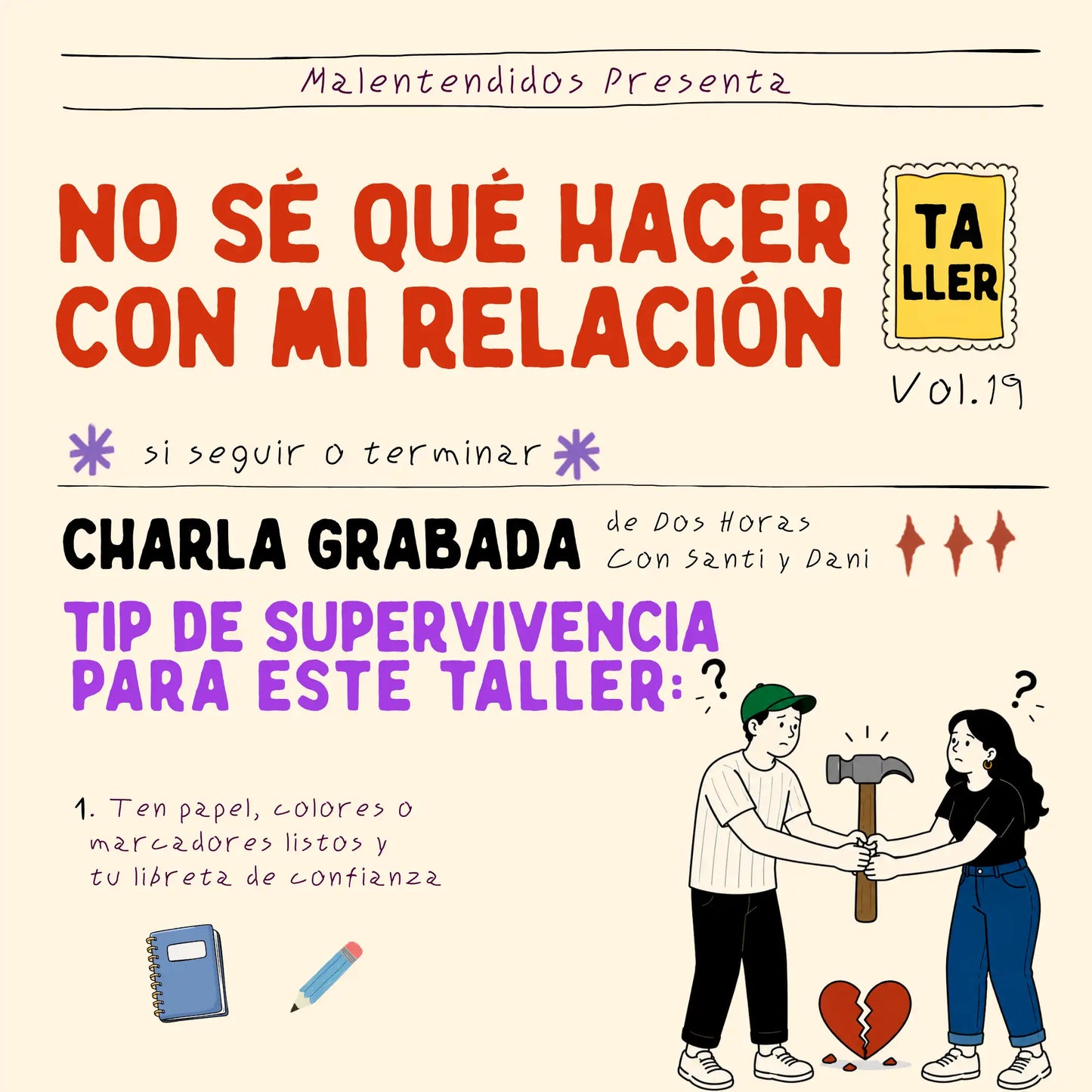 Taller No Sé Qué Hacer con Mi Relación