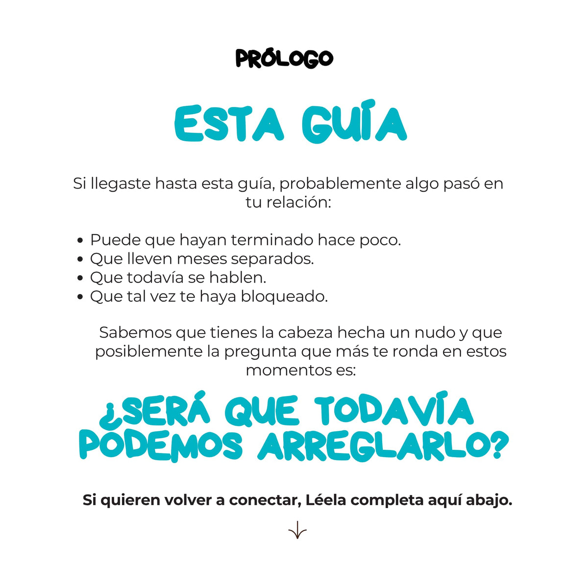 Guía Yo Quiero Volver Contigo